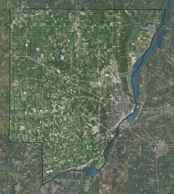 Peoria County IL USGS imagery and topo map