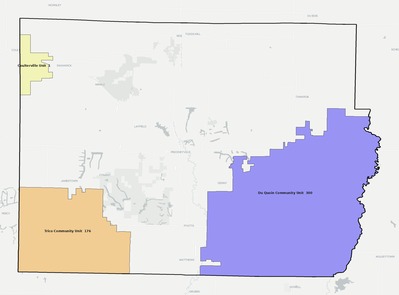 Perry County IL school district boundaries map