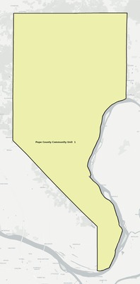 Pope County IL school district boundaries map