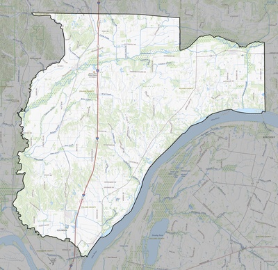 Pulaski County IL USGS topo map
