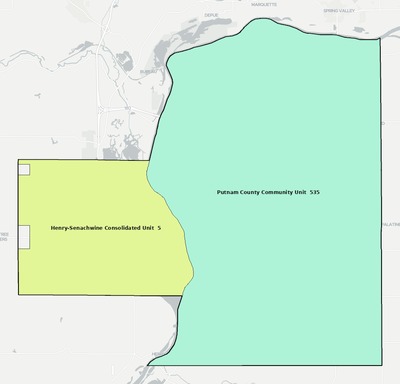 Putnam County IL school district boundaries map