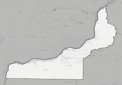 Rock Island County IL county basemap context