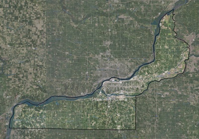 Rock Island County IL USGS imagery and topo map