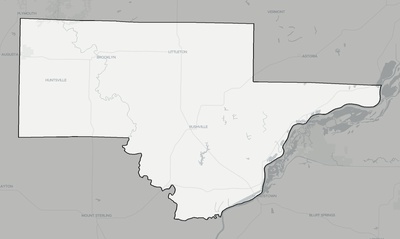 Schuyler County IL county basemap context