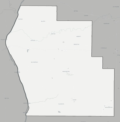 Scott County IL county basemap context