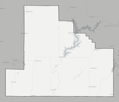 Shelby County IL county basemap context