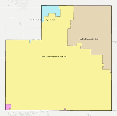 Stark County IL school district boundaries map