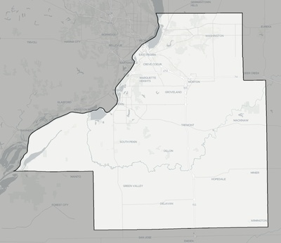 Tazewell County IL county basemap context