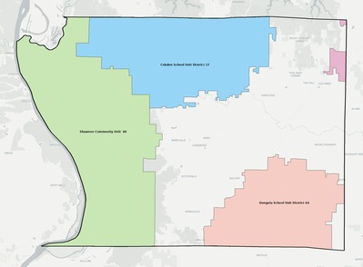 Union County IL school district boundaries map