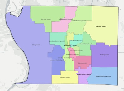 Union County IL townships and subdivisions map