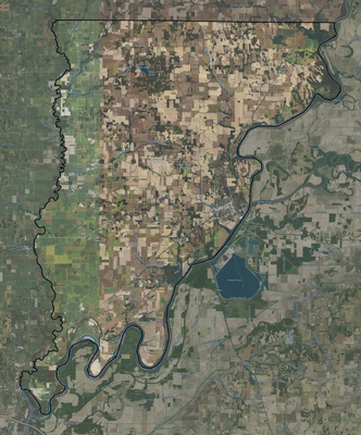 Wabash County IL USGS imagery and topo map
