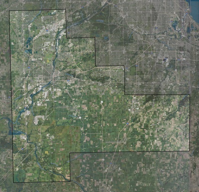 Will County IL USGS imagery and topo map