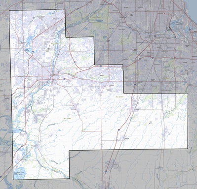 Will County IL USGS topo map