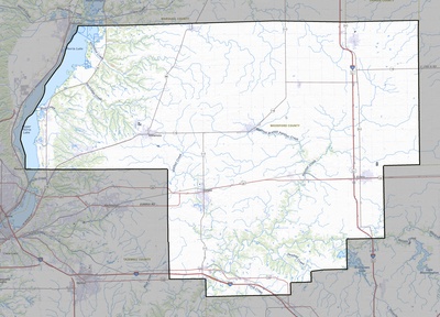 Woodford County IL USGS topo map