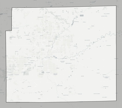 Allen County IN county basemap context