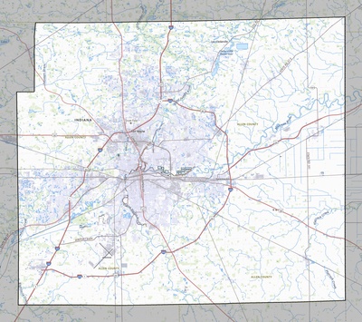 Allen County IN USGS topo map