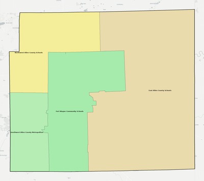 Allen County IN school district boundaries map