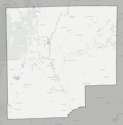Bartholomew County IN county basemap context