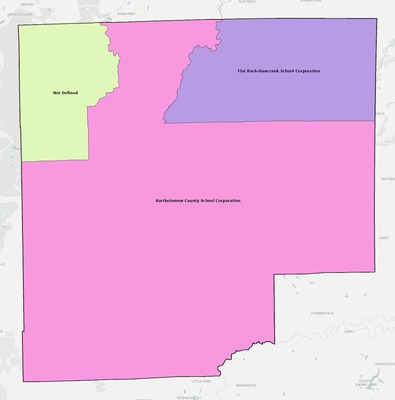 Bartholomew County IN school district boundaries map