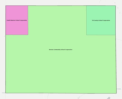Benton County IN school district boundaries map