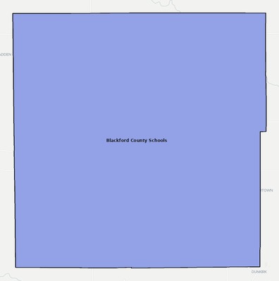 Blackford County IN school district boundaries map