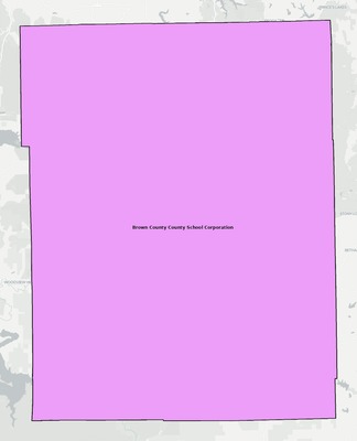 Brown County IN school district boundaries map