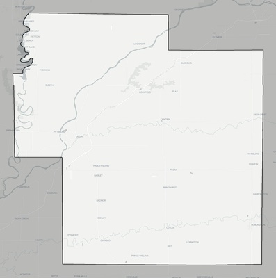 Carroll County IN county basemap context
