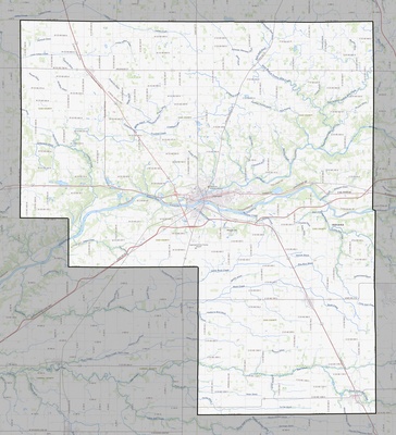 Cass County IN USGS topo map