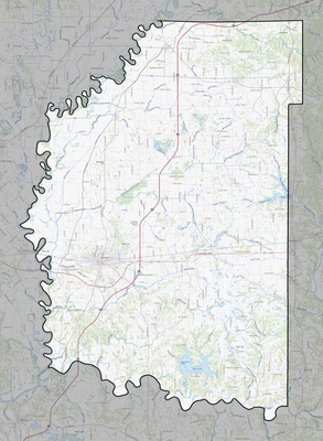 Daviess County IN USGS topo map