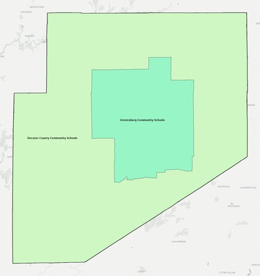 Decatur County IN school district boundaries map