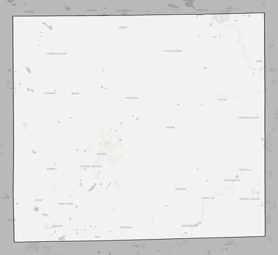 DeKalb County IN county basemap context