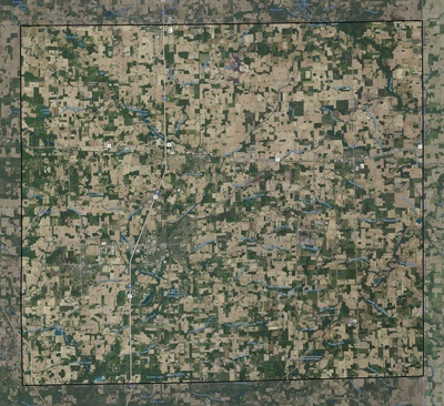 DeKalb County IN USGS imagery and topo map