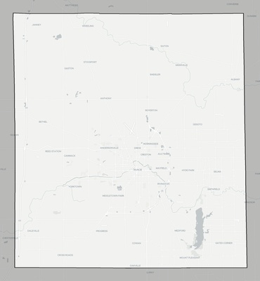 Delaware County IN county basemap context