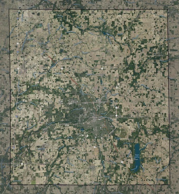 Delaware County IN USGS imagery and topo map