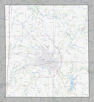 Delaware County IN USGS topo map