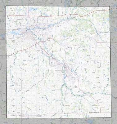 Elkhart County IN USGS topo map