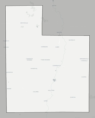 Fayette County IN county basemap context