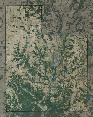 Fayette County IN USGS imagery and topo map