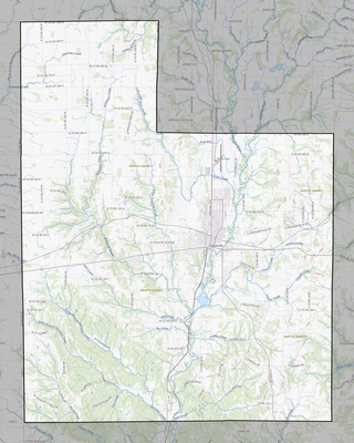 Fayette County IN USGS topo map
