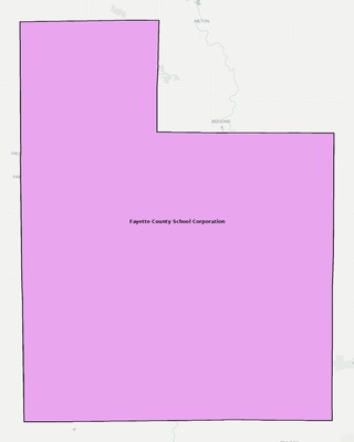 Fayette County IN school district boundaries map