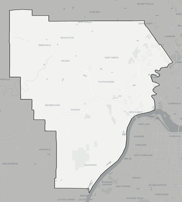 Floyd County IN county basemap context