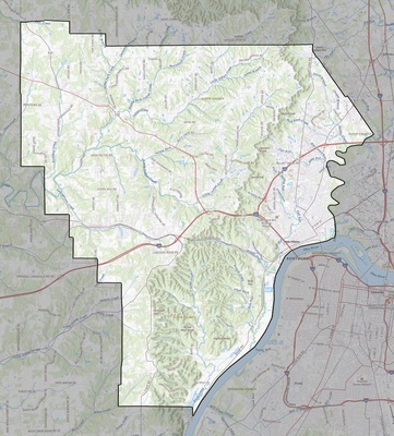 Floyd County IN USGS topo map