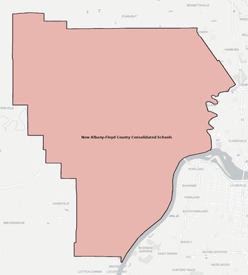 Floyd County IN school district boundaries map