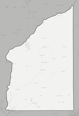 Fountain County IN county basemap context