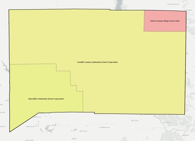 Franklin County IN school district boundaries map