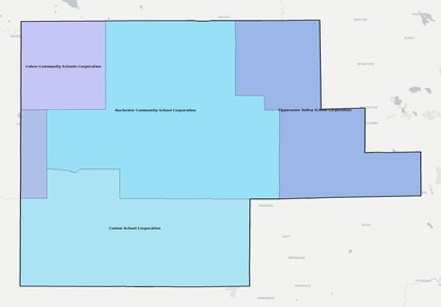Fulton County IN school district boundaries map