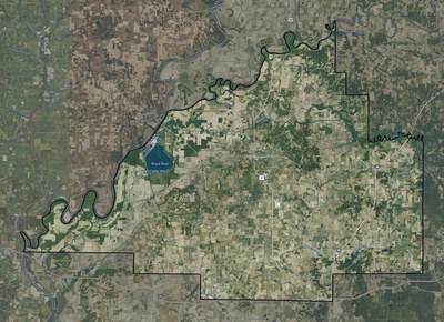 Gibson County IN USGS imagery and topo map