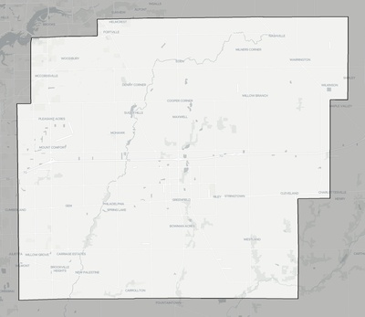 Hancock County IN county basemap context
