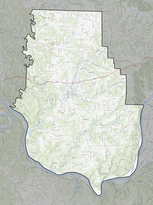 Harrison County IN USGS topo map