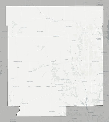 Hendricks County IN county basemap context